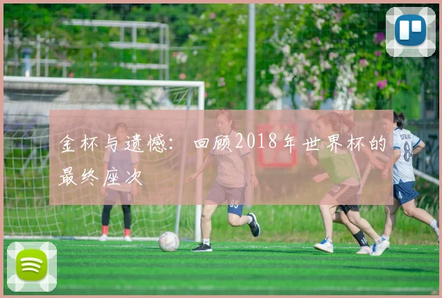 金杯与遗憾：回顾2018年世界杯的最终座次